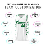 Custom White Side Lightning Pattern Sports Uniform Basketball Jersey