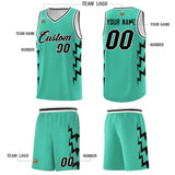 Custom Bright Green Side Lightning Pattern Sports Uniform Basketball Jersey