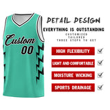 Custom Bright Green Side Lightning Pattern Sports Uniform Basketball Jersey