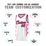 Custom White Side Lightning Pattern Sports Uniform Basketball Jersey