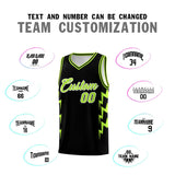 Custom Black Side Lightning Pattern Sports Uniform Basketball Jersey