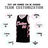 Custom Black Side Lightning Pattern Sports Uniform Basketball Jersey