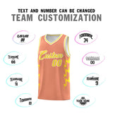 Custom Orange Side Lightning Pattern Sports Uniform Basketball Jersey
