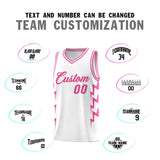 Custom White Side Lightning Pattern Sports Uniform Basketball Jersey