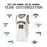 Custom White Side Lightning Pattern Sports Uniform Basketball Jersey