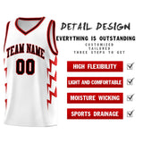 Custom White Side Lightning Pattern Sports Uniform Basketball Jersey