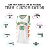 Custom White Side Lightning Pattern Sports Uniform Basketball Jersey