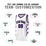 Custom White Side Lightning Pattern Sports Uniform Basketball Jersey