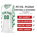 Custom White Side Lightning Pattern Sports Uniform Basketball Jersey