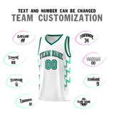 Custom White Side Lightning Pattern Sports Uniform Basketball Jersey