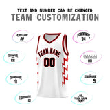 Custom White Side Lightning Pattern Sports Uniform Basketball Jersey