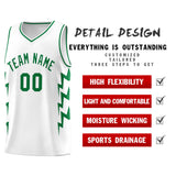 Custom White Side Lightning Pattern Sports Uniform Basketball Jersey