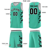 Custom Bright Green Side Lightning Pattern Sports Uniform Basketball Jersey