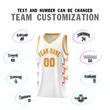 Custom White Side Lightning Pattern Sports Uniform Basketball Jersey