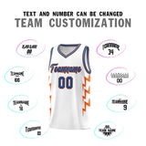 Custom White Side Lightning Pattern Sports Uniform Basketball Jersey