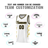 Custom White Side Lightning Pattern Sports Uniform Basketball Jersey