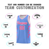 Custom Light Blue Side Lightning Pattern Sports Uniform Basketball Jersey