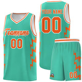Custom Bright Green Side Lightning Pattern Sports Uniform Basketball Jersey