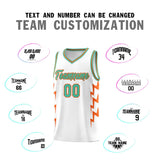 Custom White Side Lightning Pattern Sports Uniform Basketball Jersey