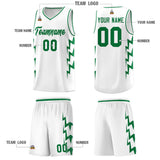 Custom White Side Lightning Pattern Sports Uniform Basketball Jersey
