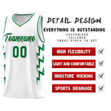 Custom White Side Lightning Pattern Sports Uniform Basketball Jersey