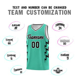 Custom Bright Green Side Lightning Pattern Sports Uniform Basketball Jersey
