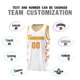 Custom White Side Lightning Pattern Sports Uniform Basketball Jersey