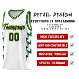 Custom White Side Lightning Pattern Sports Uniform Basketball Jersey