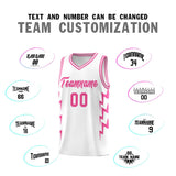 Custom White Side Lightning Pattern Sports Uniform Basketball Jersey