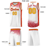 Custom White Personalized Cloud Pattern Sports Sets Uniform Basketball Jersey