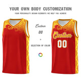 Custom Red Personalized Cloud Pattern Sports Sets Uniform Basketball Jersey