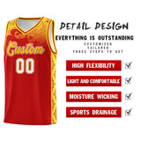 Custom Red Personalized Cloud Pattern Sports Sets Uniform Basketball Jersey