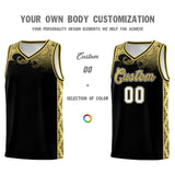 Custom Black Personalized Cloud Pattern Sports Sets Uniform Basketball Jersey