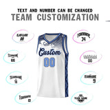 Custom White Personalized Cloud Pattern Sports Sets Uniform Basketball Jersey