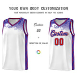 Custom White Personalized Cloud Pattern Sports Sets Uniform Basketball Jersey