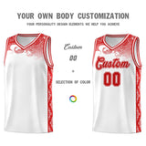 Custom White Personalized Cloud Pattern Sports Sets Uniform Basketball Jersey
