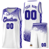 Custom White Personalized Cloud Pattern Sports Sets Uniform Basketball Jersey