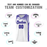 Custom White Personalized Cloud Pattern Sports Sets Uniform Basketball Jersey