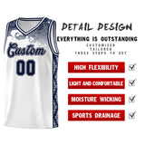 Custom White Personalized Cloud Pattern Sports Sets Uniform Basketball Jersey