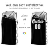 Custom Black Personalized Cloud Pattern Sports Sets Uniform Basketball Jersey