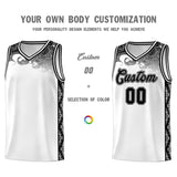 Custom White Personalized Cloud Pattern Sports Sets Uniform Basketball Jersey