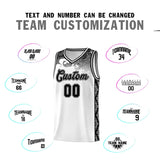 Custom White Personalized Cloud Pattern Sports Sets Uniform Basketball Jersey