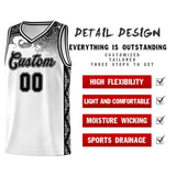 Custom White Personalized Cloud Pattern Sports Sets Uniform Basketball Jersey