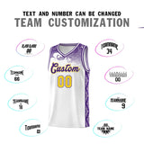 Custom White Personalized Cloud Pattern Sports Sets Uniform Basketball Jersey