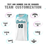 Custom White Personalized Cloud Pattern Sports Sets Uniform Basketball Jersey