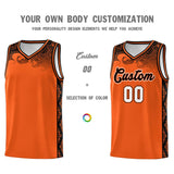 Custom Orange Personalized Cloud Pattern Sports Sets Uniform Basketball Jersey
