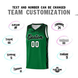 Custom Kelly Green Personalized Cloud Pattern Sports Sets Uniform Basketball Jersey