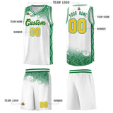 Custom White Personalized Cloud Pattern Sports Sets Uniform Basketball Jersey