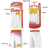 Custom White Personalized Cloud Pattern Sports Sets Uniform Basketball Jersey
