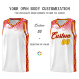 Custom White Personalized Cloud Pattern Sports Sets Uniform Basketball Jersey